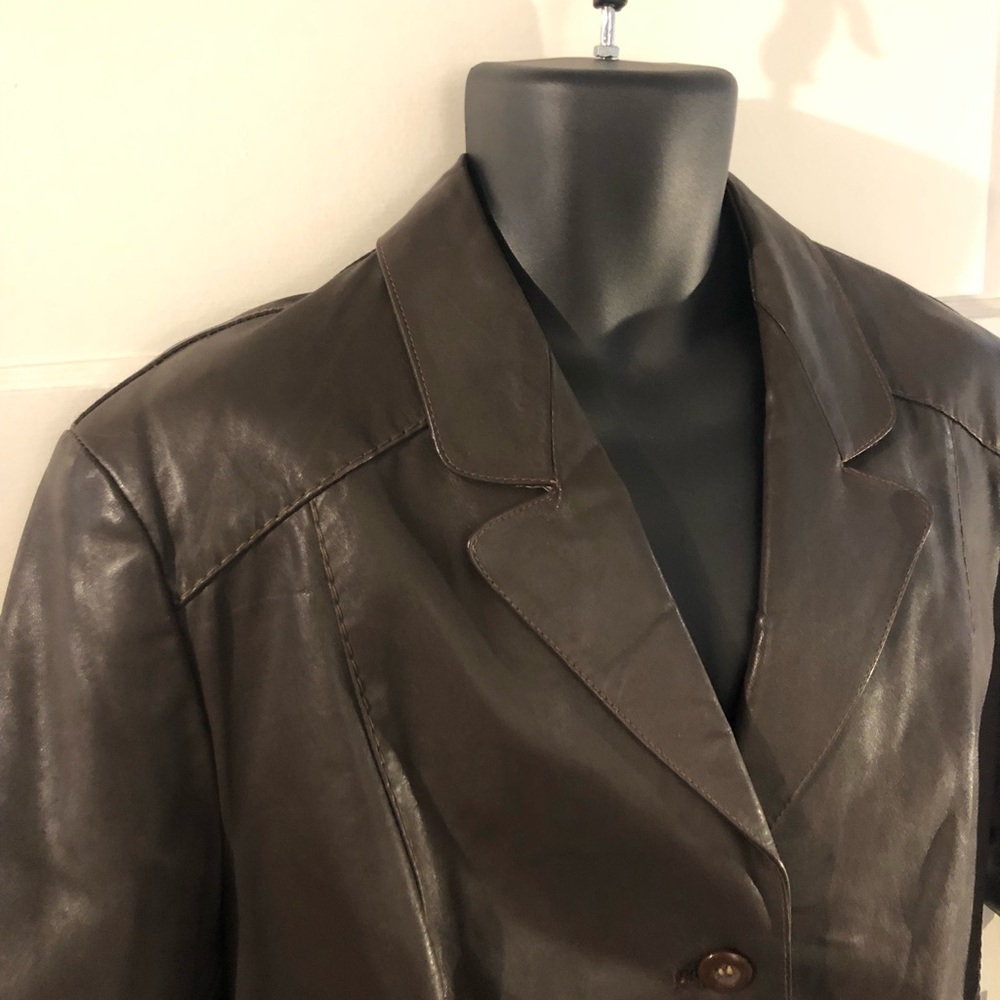 Vintage German Natural Leather Mens Jacket Coat